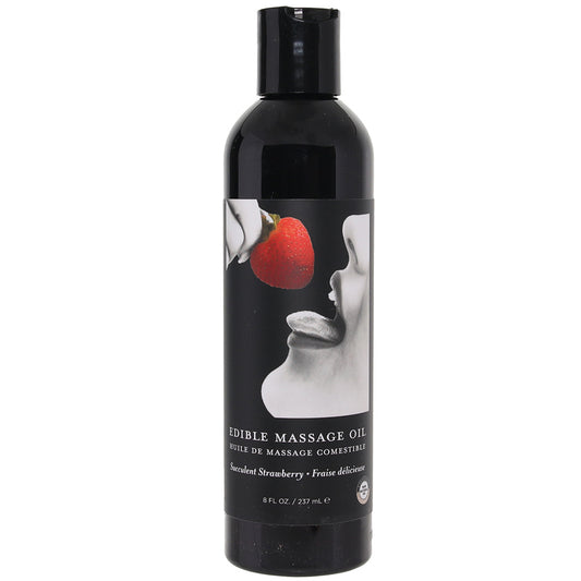 Edible Massage Oil 8oz/236ml in Strawberry