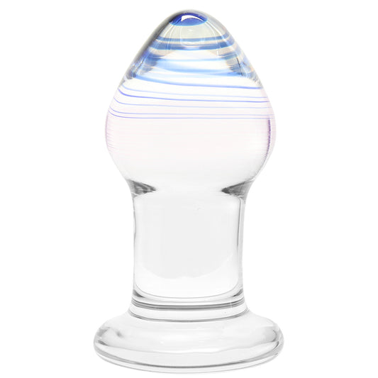 gläs Amethyst Rain Glass Butt Plug