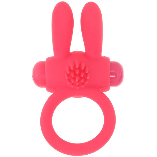 Neon Rabbit Vibrating Cock Ring in Pink