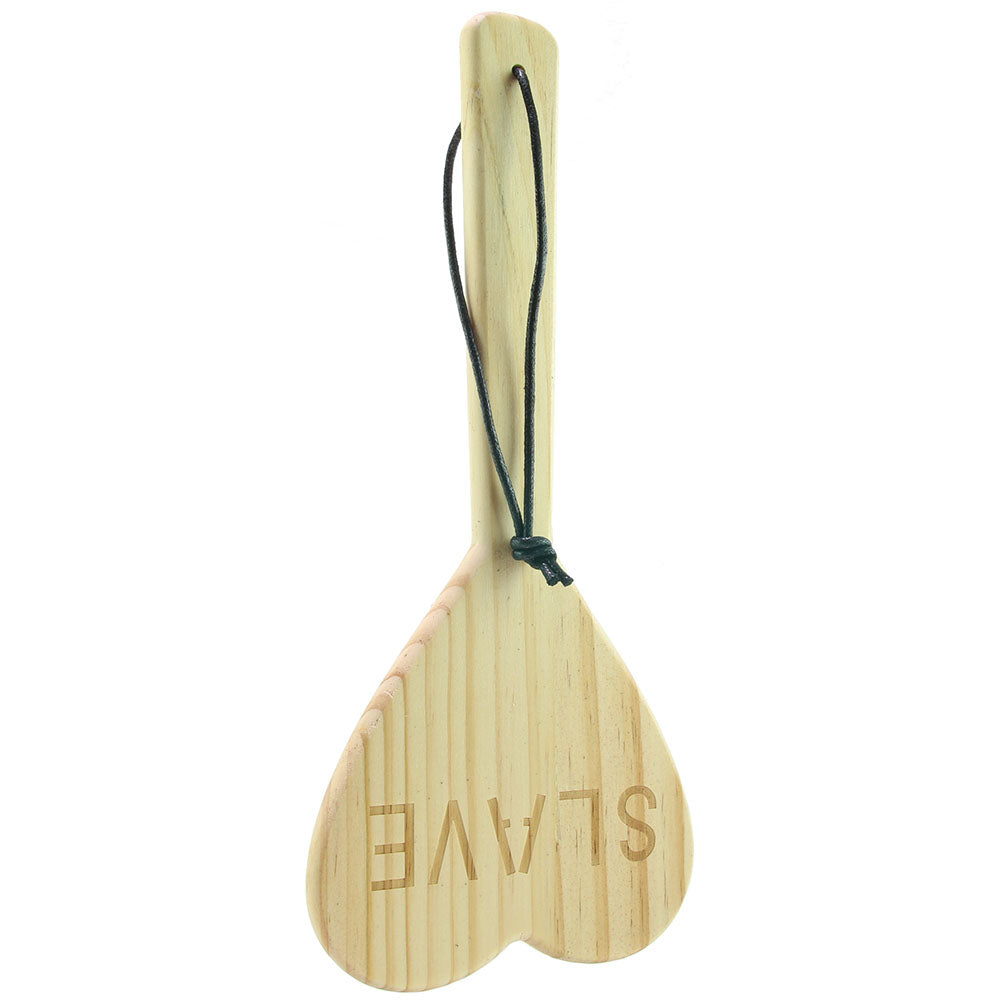 Heart Shaped Wood SLAVE Paddle