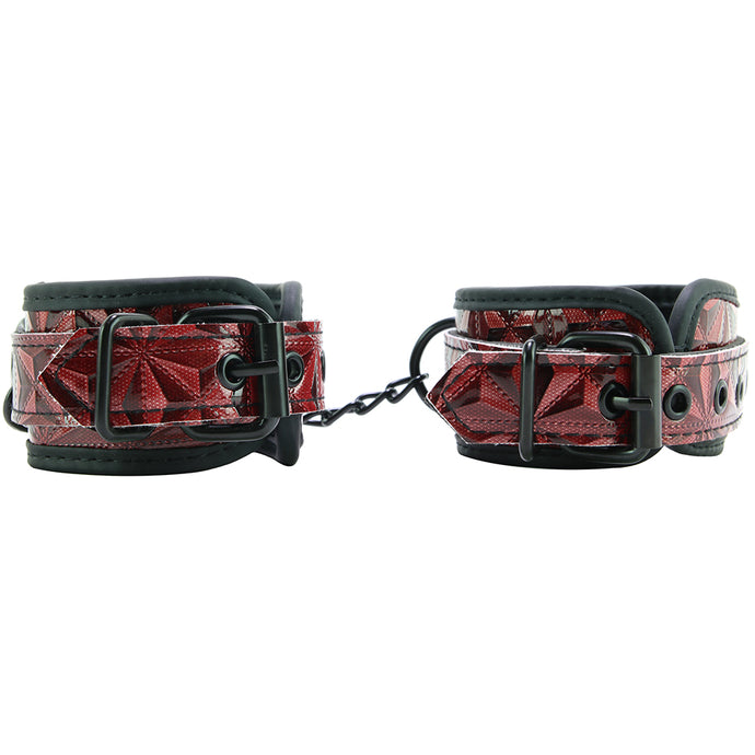 Ouch! Luxury Ankle Cuffs in Burgundy