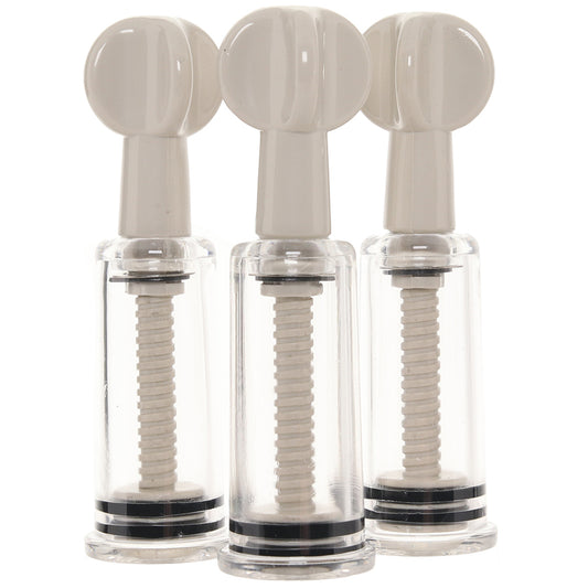 Size Matters MaxTwist Clit & Nipple Sucker Set in White