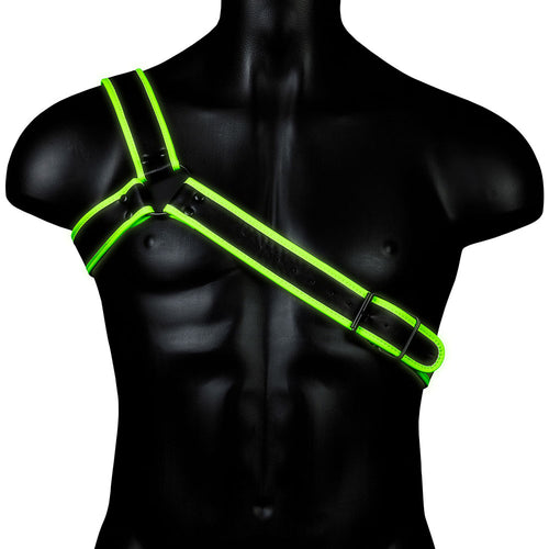 Ouch! Glow In the Dark Gladiator Harness in S/M