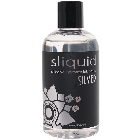 Silver Silicone Intimate Lubricant in 8.5oz/255ml
