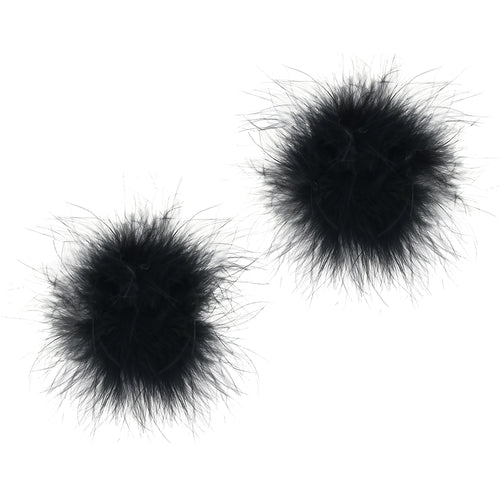 Nipple Couture Marabou Covers in Black