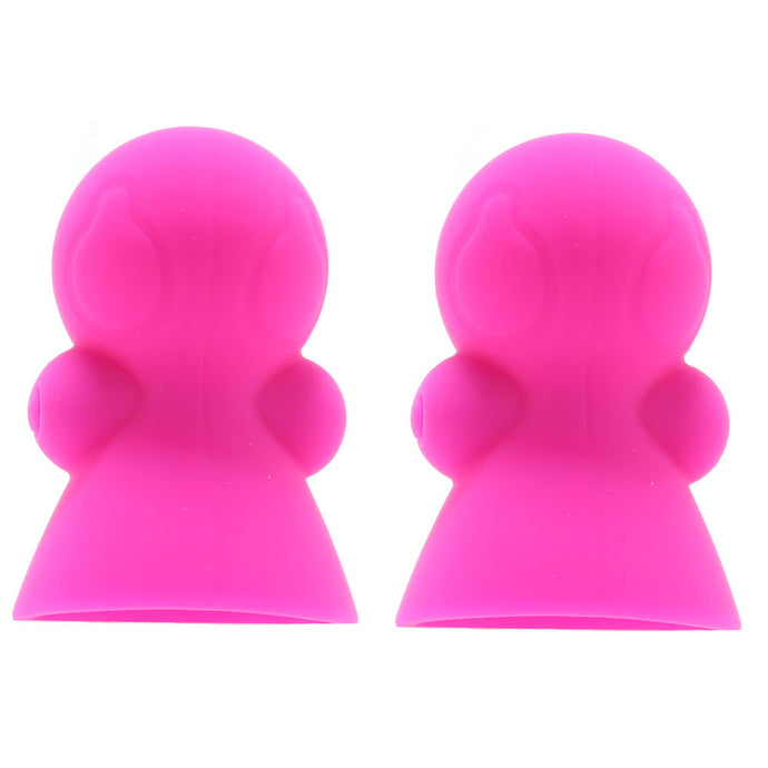 Seduce Me Vibrating Nipple Suckers in Pink