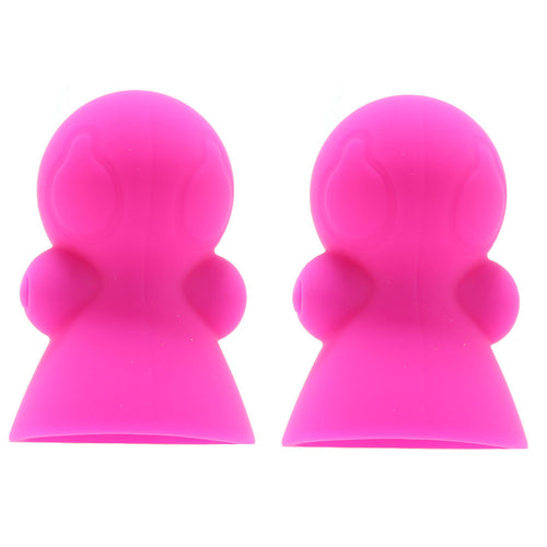 Seduce Me Vibrating Nipple Suckers in Pink