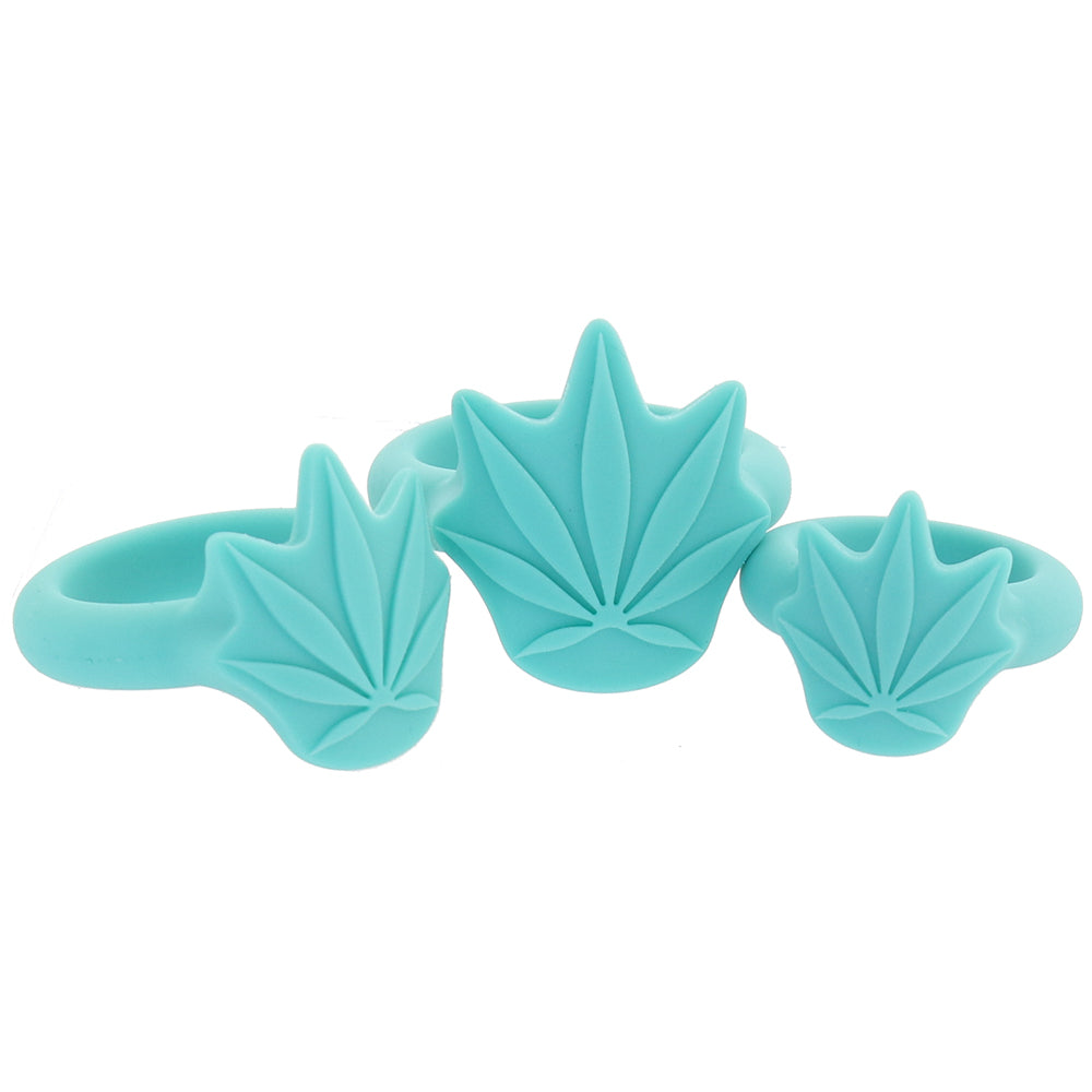 Hazey Pot Leaf 3 Ring Set