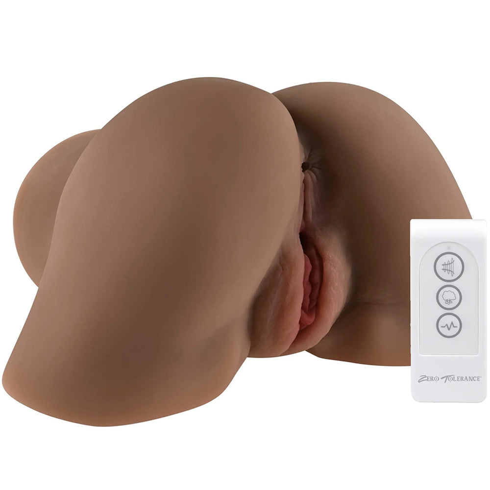 Rear Beauty Sucking & Vibrating Masturbator in Dark